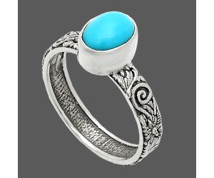 Sleeping Beauty Turquoise Ring size-7 SDR235247 R-1055, 6x8 mm