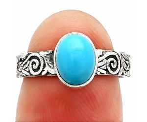 Sleeping Beauty Turquoise Ring size-6 SDR235248 R-1055, 6x8 mm