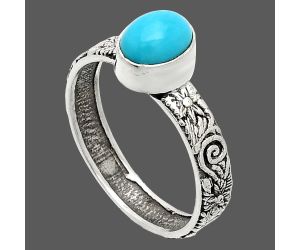 Sleeping Beauty Turquoise Ring size-9 SDR235249 R-1055, 6x8 mm