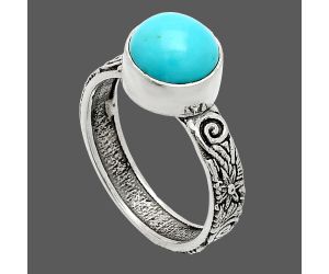 Sleeping Beauty Turquoise Ring size-6 SDR235250 R-1055, 8x8 mm