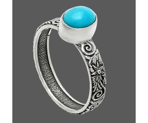 Sleeping Beauty Turquoise Ring size-9 SDR235251 R-1055, 6x8 mm