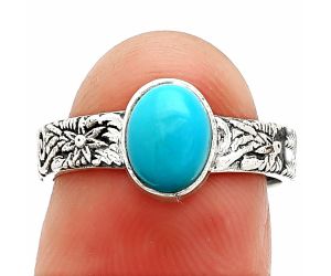 Sleeping Beauty Turquoise Ring size-7 SDR235253 R-1055, 6x8 mm