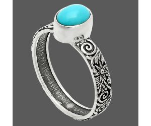 Sleeping Beauty Turquoise Ring size-9 SDR235255 R-1055, 6x8 mm
