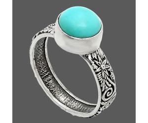 Sleeping Beauty Turquoise Ring size-6 SDR235258 R-1055, 8x8 mm