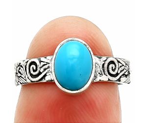 Sleeping Beauty Turquoise Ring size-6 SDR235259 R-1055, 6x8 mm