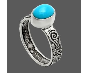 Sleeping Beauty Turquoise Ring size-6 SDR235259 R-1055, 6x8 mm