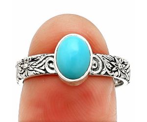Sleeping Beauty Turquoise Ring size-8 SDR235261 R-1055, 6x8 mm
