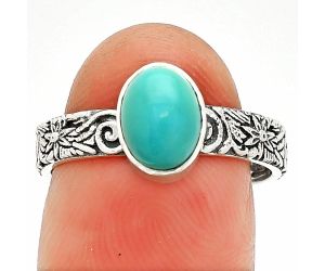 Sleeping Beauty Turquoise Ring size-8 SDR235264 R-1055, 6x8 mm