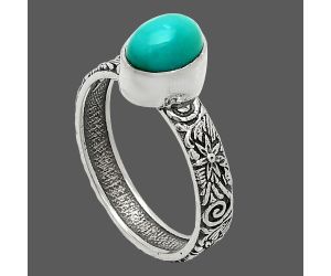 Sleeping Beauty Turquoise Ring size-8 SDR235264 R-1055, 6x8 mm