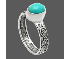 Sleeping Beauty Turquoise Ring size-7 SDR235273 R-1055, 6x8 mm