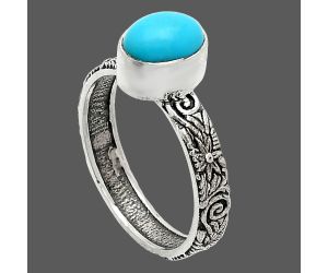 Sleeping Beauty Turquoise Ring size-8 SDR235277 R-1055, 6x8 mm