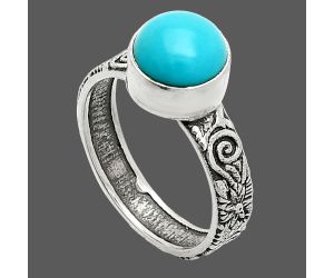 Sleeping Beauty Turquoise Ring size-6 SDR235278 R-1055, 8x8 mm
