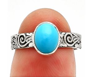 Sleeping Beauty Turquoise Ring size-6 SDR235279 R-1055, 6x8 mm