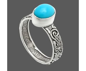 Sleeping Beauty Turquoise Ring size-6 SDR235279 R-1055, 6x8 mm