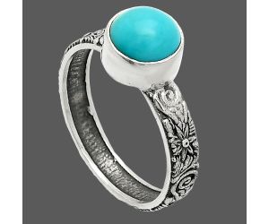 Sleeping Beauty Turquoise Ring size-9 SDR235280 R-1055, 8x8 mm