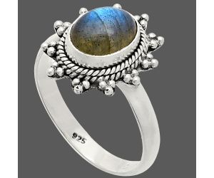 Blue Labradorite Ring size-9 SDR235417 R-1095, 7x9 mm