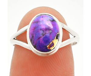 Copper Purple Turquoise Ring size-7 SDR235429 R-1008, 8x10 mm