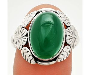 Green Onyx Ring size-9 SDR235459 R-1352, 10x14 mm