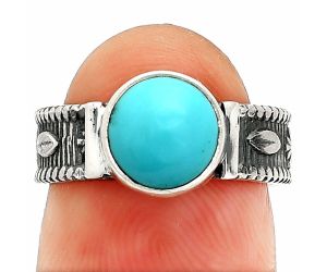 Sleeping Beauty Turquoise Ring size-6 SDR235499 R-1058, 8x8 mm