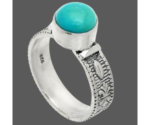 Sleeping Beauty Turquoise Ring size-7 SDR235500 R-1058, 8x8 mm