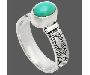 Sleeping Beauty Turquoise Ring size-7 SDR235501 R-1058, 6x8 mm