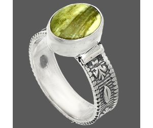 Natural Serpentine Ring size-7 SDR235511 R-1058, 8x10 mm