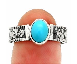 Sleeping Beauty Turquoise Ring size-8 SDR235512 R-1058, 6x8 mm