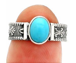 Sleeping Beauty Turquoise Ring size-6 SDR235517 R-1058, 6x8 mm