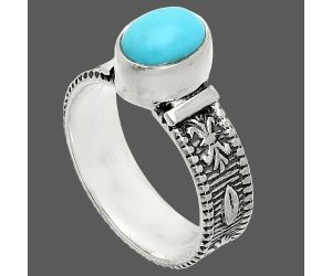 Sleeping Beauty Turquoise Ring size-6 SDR235517 R-1058, 6x8 mm