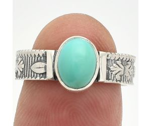 Sleeping Beauty Turquoise Ring size-7 SDR235528 R-1058, 6x8 mm