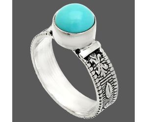 Sleeping Beauty Turquoise Ring size-8 SDR235532 R-1058, 8x8 mm