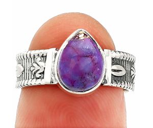 Copper Purple Turquoise Ring size-6 SDR235536 R-1058, 7x9 mm