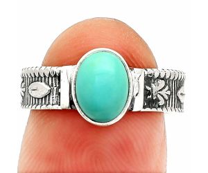 Sleeping Beauty Turquoise Ring size-7 SDR235542 R-1058, 6x8 mm