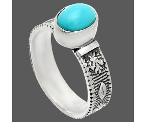 Sleeping Beauty Turquoise Ring size-7 SDR235546 R-1058, 6x8 mm
