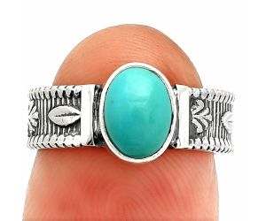 Sleeping Beauty Turquoise Ring size-6 SDR235547 R-1058, 6x8 mm