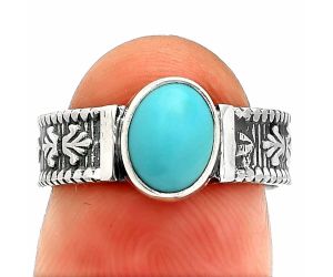 Sleeping Beauty Turquoise Ring size-6 SDR235568 R-1058, 6x8 mm