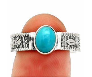 Sleeping Beauty Turquoise Ring size-9 SDR235572 R-1058, 6x8 mm