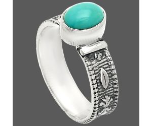 Sleeping Beauty Turquoise Ring size-8 SDR235579 R-1058, 6x8 mm