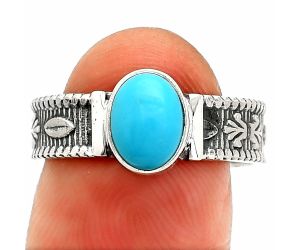 Sleeping Beauty Turquoise Ring size-8 SDR235583 R-1058, 6x8 mm