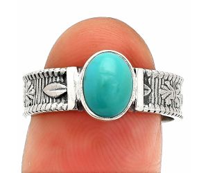 Sleeping Beauty Turquoise Ring size-8 SDR235600 R-1058, 6x8 mm