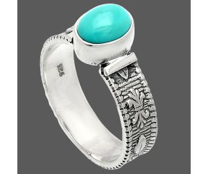 Sleeping Beauty Turquoise Ring size-8 SDR235600 R-1058, 6x8 mm