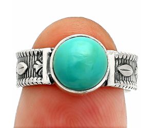 Sleeping Beauty Turquoise Ring size-6 SDR235601 R-1058, 8x8 mm