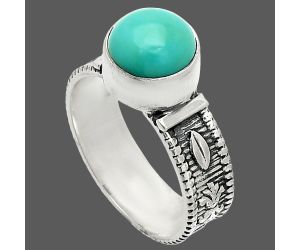 Sleeping Beauty Turquoise Ring size-6 SDR235601 R-1058, 8x8 mm