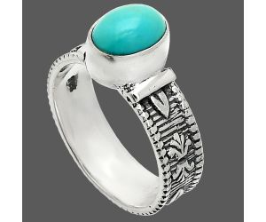 Sleeping Beauty Turquoise Ring size-6 SDR235603 R-1058, 6x8 mm