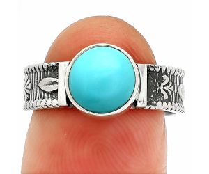 Sleeping Beauty Turquoise Ring size-7 SDR235616 R-1058, 8x8 mm