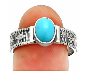 Sleeping Beauty Turquoise Ring size-9 SDR235617 R-1058, 6x8 mm