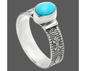 Sleeping Beauty Turquoise Ring size-9 SDR235617 R-1058, 6x8 mm