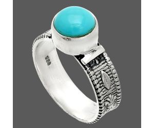 Sleeping Beauty Turquoise Ring size-7 SDR235620 R-1058, 8x8 mm