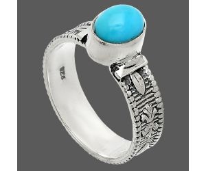 Sleeping Beauty Turquoise Ring size-8 SDR235625 R-1058, 6x8 mm