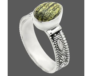 Serpentine Ring size-9 SDR235626 R-1058, 7x10 mm